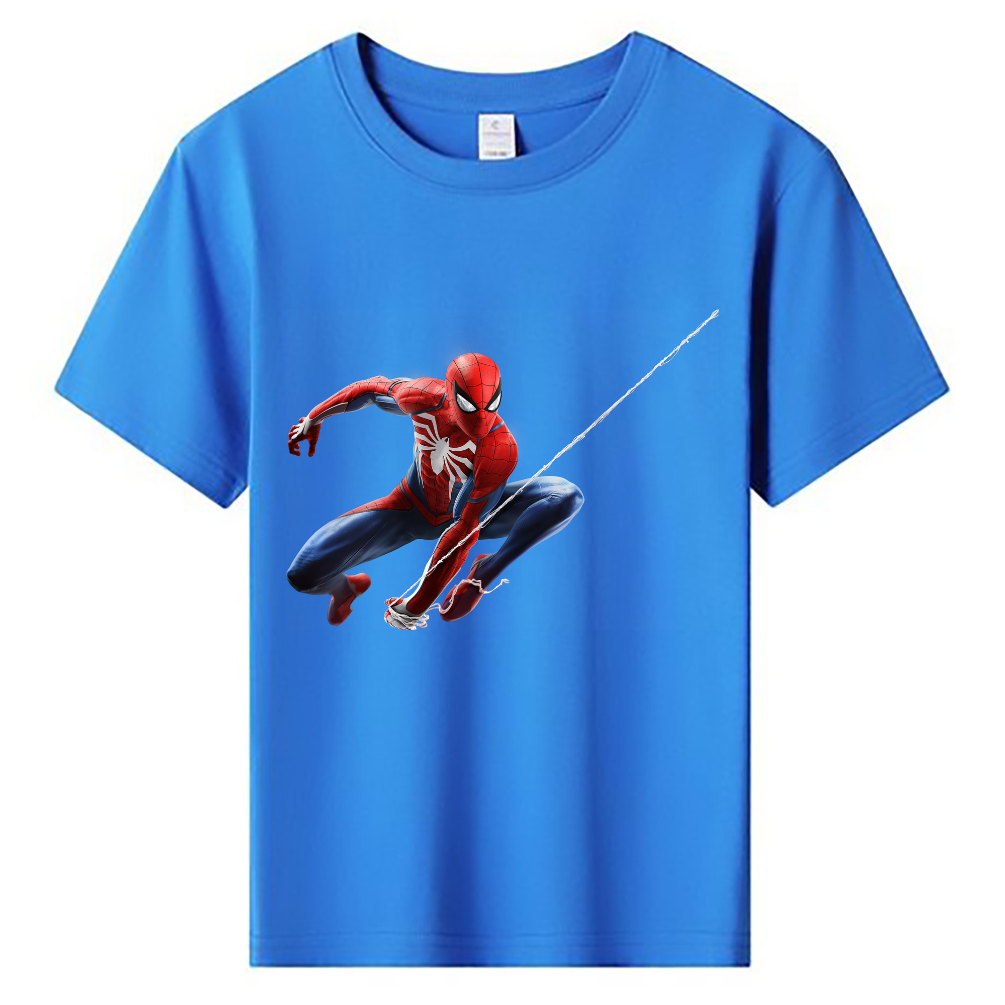 （画像用） Spider Man スパイダーマン 綿100％キッズTシャツ（フロントプリント）